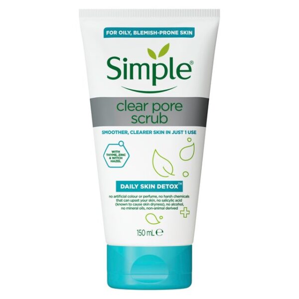 اسکراب پاک کننده منافذ سیمپل 150 میل مدل Daily Skin Detox Clear Pore Scrub