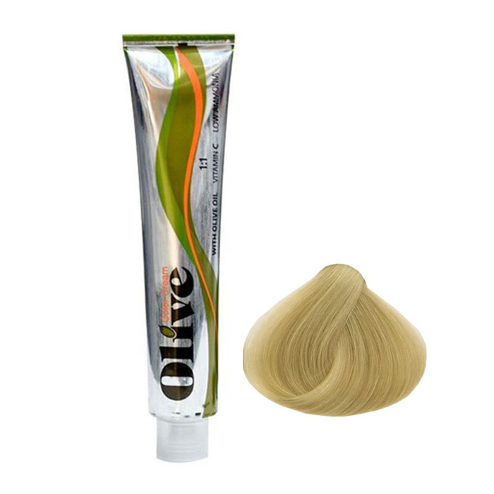 رنگ مو الیو Olive شماره 10.2 سری خاکستری رنگ بلوند خاکستری فوق العاده روشن